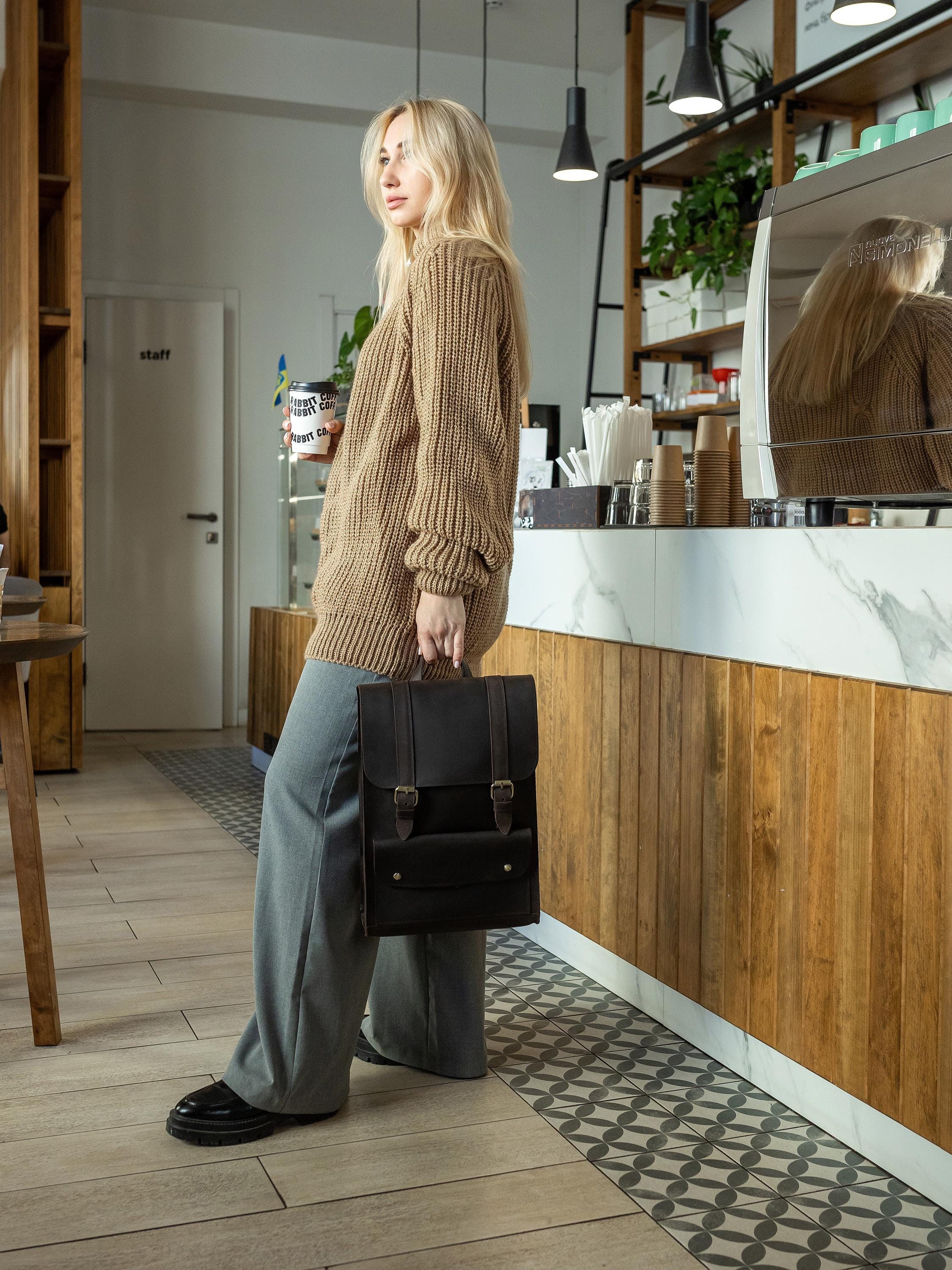 brown leather backpack etsy Brown Leather Backpack, Travel Womens Backpack, College Haversack, City  Knapsack, Personalized Work Bag, Birthday Gift for Her