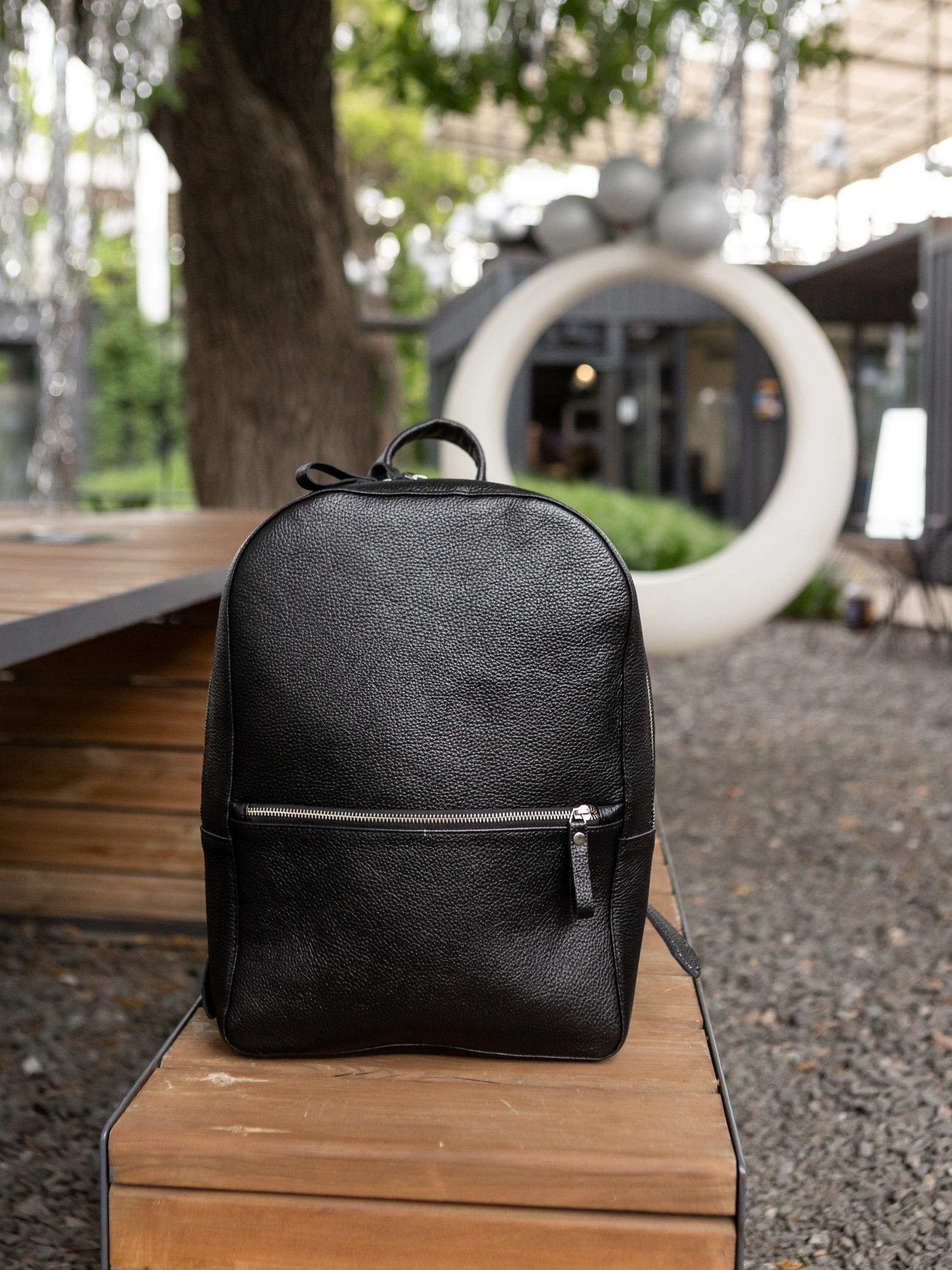 Full Grain Leather Laptop Backpack, Mens Work Rucksack, Large