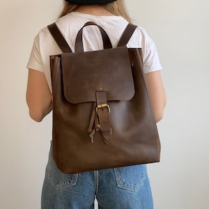 Leder Rucksack Frauen, Brotbeutel, Stadt Reiserucksack, Geburtstagsgeschenke, Leder Geschenke, Leder Reisetasche