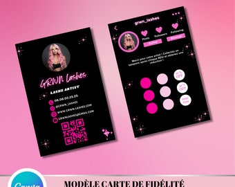 Loyalty Business Card, Canva Business Card Template Design, Rewards Cards, Business Discount Cards
