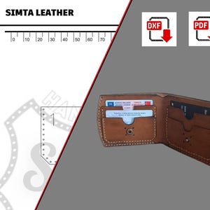 Wallet Model 12 – Digital Leather Wallet Pattern | DIY PDF & DXF Template for Leathercraft | Beginner-Friendly Wallet Sewing Pattern