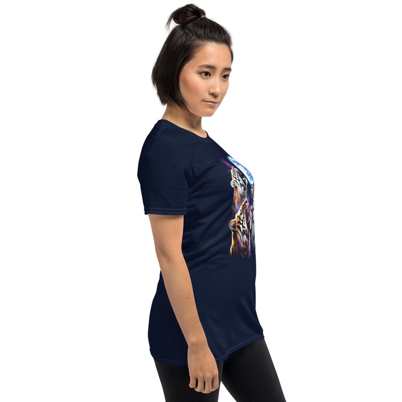 Three Tigers Howling at the Moon 3 Tiger Moon Short-Sleeve Unisex T-Shirt