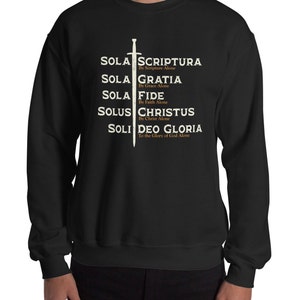 Five Solas of the Reformation Gift for Reformed Theology Christian Unisex Sweatshirt
