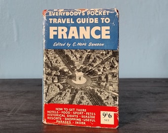 Everybody's Pocket Guide to FRANCE von E Hope Samson, ca. 1950er Jahre | Reisen | Geschichte | Informationen | Vintage-Reiseführer