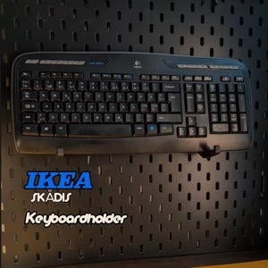 Tastatur Halterung für Ikea Skadis Pegboard Schreibtisch Organizer, Anpassbares Skadis Accessoire, Skadis Home Office