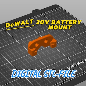 DeWalt 20V Battery Wall Mount STL File (Digital Download)