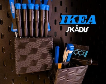 IKEA Skadis Pegboard Tiltable Bin: Pen & Pencil Organizer