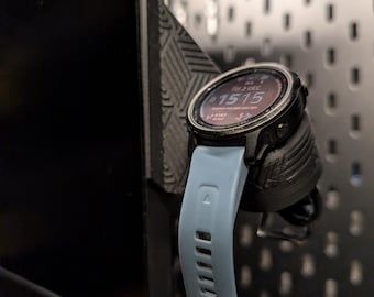 3D Printed Garmin Watch Charging Dock – Monitor Mount, Rotatable Cable Position