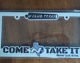 N Club Texas License Plate Frame