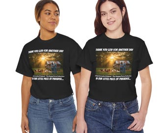 Danke Gott – Ein weiterer Tag im Paradies – T-Shirt für Hobbybauern und Pärchen – Geschenkidee für ein glückliches Landleben