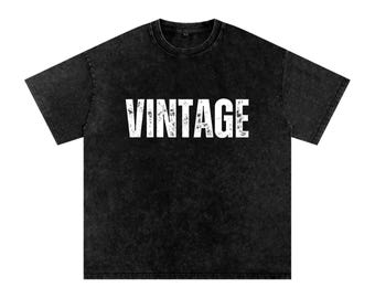 Vintage T-shirt, oversized vintage shirt, shirt vintage lover, minimalistisch vintage shirt, streetwear shirt, vintage uniseks shirt, acid wash
