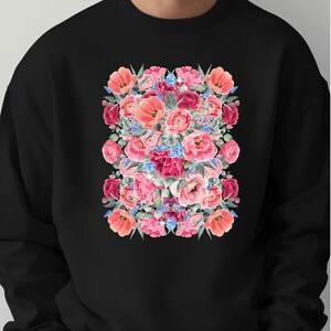 Spring Floral Crewneck, Comfortable Sweater, Flowers, Gifts, Gift for Her, Gift for Him, Mother&#39;s Day