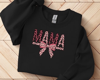 Mama Graphic Leopard Print Sweatshirt, Mom Sweatshirt, Mothers Day, Mother Day Gift, New Mom Gift, Gift for Mom, Minimalist, Sweatshirt