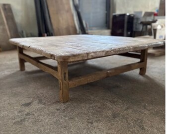 Reclaimed Square Coffee Table • Handmade Live Edge Wood Furniture