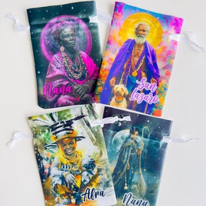 Orisha Kordel Geschenkbeutel Set: Santeria Elekes & Kaurimuschel Aufbewahrung