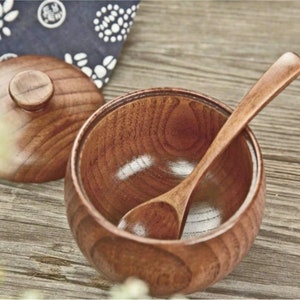 Wooden Spoon, Solid Wood Spice Pot, Spoon for Kitchen, Kitchen Decor, Spice Rack zdjęcie 5
