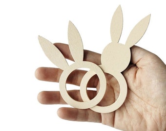 Easter Decoration, Decor, Party Favors, Table Setting, Easter Bunny Wooden, Napkin Holders, Rabbit Ears