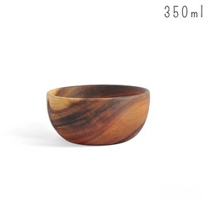 Bowls and cooking utensils made of acacia wood, perfect for the kitchen and tables, artisan quality 350 mL