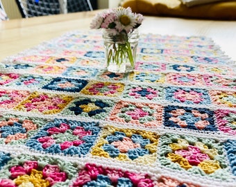 Napperon crochet Granny square vintage