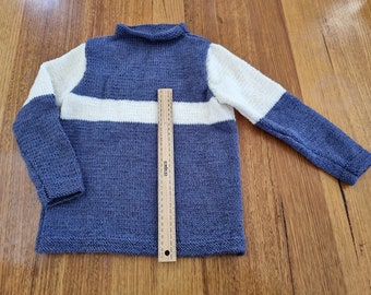 Hand knitted pure wool kids jumper