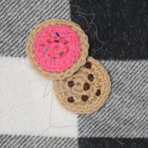 Crocheted Cookie Hair Clips