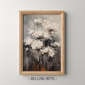Queen Anne’s Lace Stillleben Blumen Druck Stimmungsvoll Blumen Wandkunst Whimsigoth Dark Academia Decor Vintage Digital Art Statement Country Prints