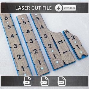 Wargaming Measuring Sticks Laser Cut File - Warhammer 40K Accessories