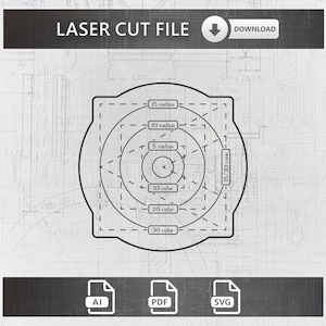 Dungeons and Dragons Laser Cut SVG File – DnD Area of Effect Spell Template