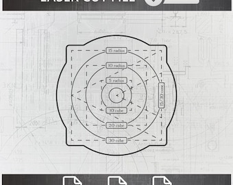 Dungeons and Dragons Laser Cut SVG File – DnD Area of Effect Spell Template
