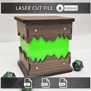 MTG Deck Box Laser Cut SVG File  - Holds 100 Sleeved Cards