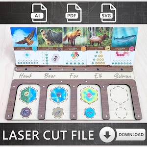 Cascadia Card Holder - Laser Cut SVG File - Board Game Upgrade