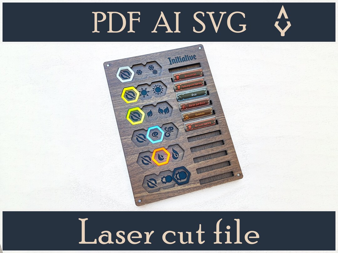 Gloomhaven / Frosthaven Element Tracker Laser Cut Files 3mm Digital