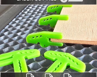 Wabe Bett Pin Set Laser Cut SVG Datei - Acryl Laser Pins