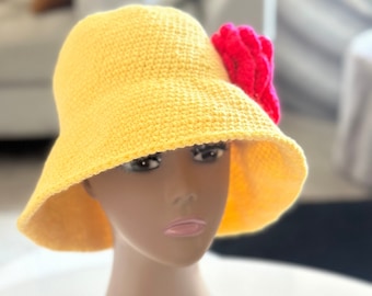 Sombrero para el sol de ganchillo