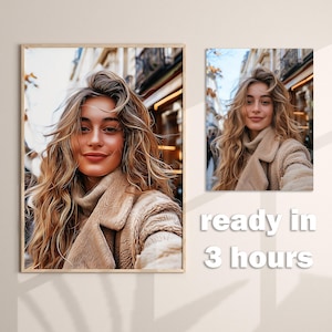 Transform Your Personal Photo into a Stunning Digital Portrait – Ready in 3 Hours! Custom Art with Fast Delivery