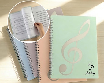 Custom Sheet Holder With Name, Piano Guitar Violin, Songwriters Portfolio, Music Sheet Set, Music Sheet Accessories, Gift For Musician