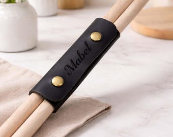 Custom Leather Drumstick Pouch, Personalized Stick Bag, Engraved Gifts For Drummer, Gift For Musician, Drum Accessories, Drumsticks Pouch