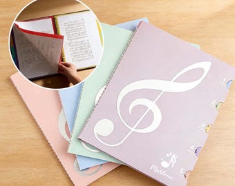 Personalized Waterproof Sheet Music Binder, Music Portfolio For Concert Choir, Portfolio For Music Organizer, Musician Gift