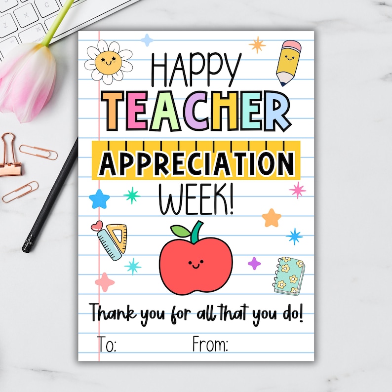 Teacher Appreciation Gift Tag | Ready to Print | Digital Download - Etsy