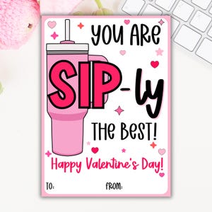 Stanley Valentinstag Geschenkkarte & Tag, Lehrer Wertschätzung Karte, Valentinstag druckbar, bereit zum Download, Slip Stanley Geschenkanhänger