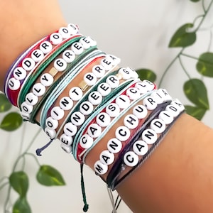 Custom Waxed Cord Avenger Nickname Bracelets - Surfer Style adjustable Jewelry - Comic Book Hero-Inspired Design Gifts for Fans