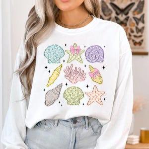 Summer Vacation Png, Beach Vibe Png, Summer Vibes Png, Wildflower Seashell Clam Summer Png, Girly Summer Download