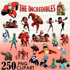 Incredibles 2 Png Clipart Bundle, Incredibles PNG, Incredibles Clipart Digital Download
