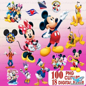Bundle Mickey Png Clipart, Mickey Cruise Paper, Mickey Png, Family vacation png, Family cruise paper, Digital Download