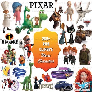 Movie Clipart Bundle: Toy Story, Cars, Alice in Wonderland (PNG Digital Download)
