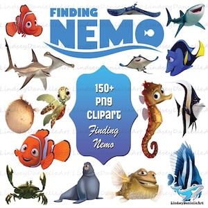Nemo Png Clipart Bundle, Nemo Digital Papers, Nemo Png Sublimation Cliparts Digital Download