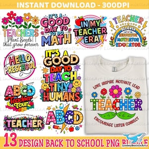 Retro Teacher Tour PNG: Back To School T-Shirt Sublimation (Digital Download)
