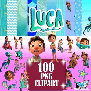 Luca Clipart Bundle: 100+ PNG Designs (Digital Download)