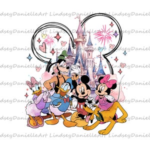 Watercolor Mouse Ear Castle PNG: Magic Kingdom (Digital Download)