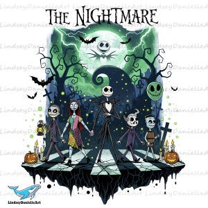 Horror Movie Characters PNG: Nightmare Halloween Friends (Digital Download)